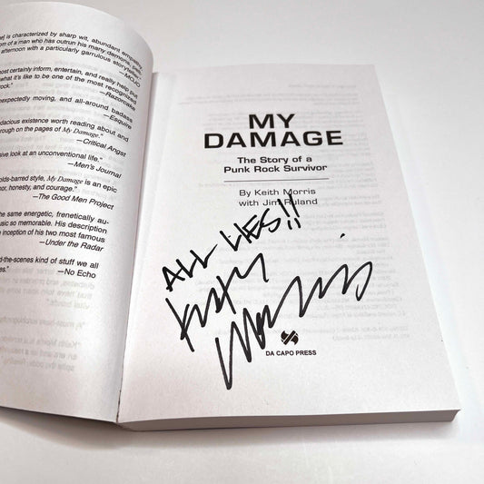SIGNED COPY OF MY DAMAGE - KEITH MORRIS