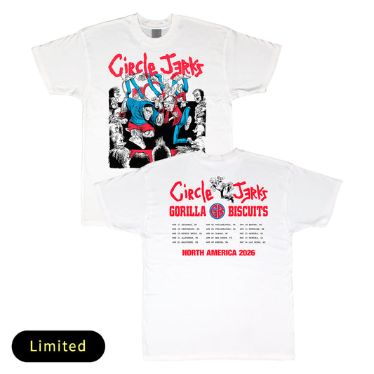 CIRCLE JERKS x GORILLA BISCUITS TOUR TEE