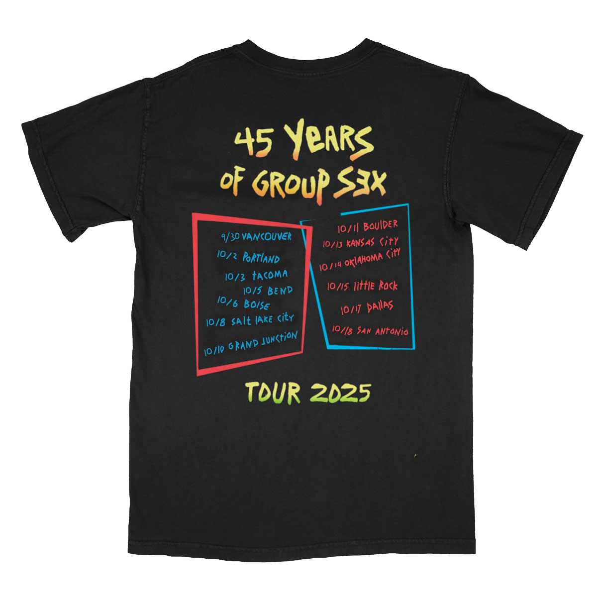 GROUP SEX TOUR SHIRT
